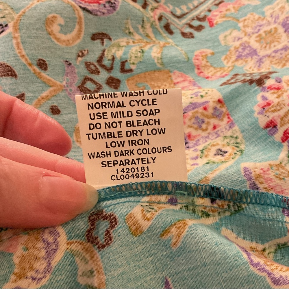 eShakti Black and Teal Floral Maxi Dress - Picture 10 of 11